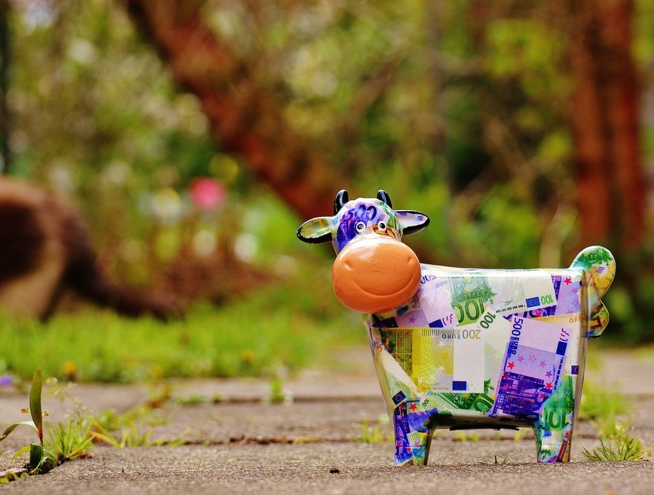 moneybox in the shape of a cow