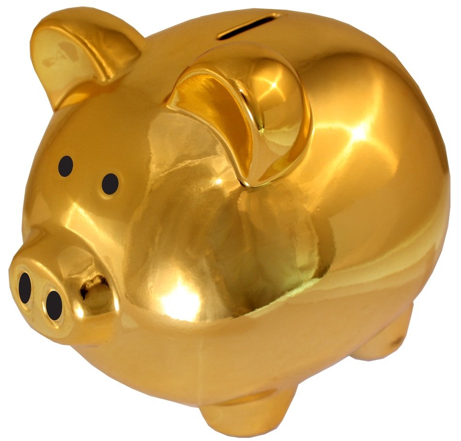 Golden piggy bank