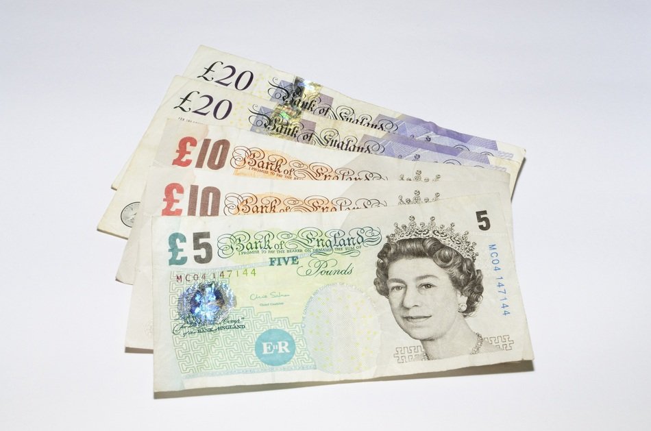 Bank of England notes, Â£5, Â£10 and Â£20
