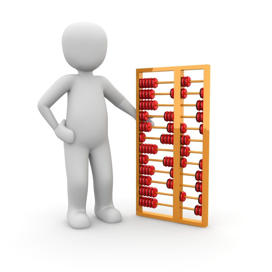 human figure near the counting board