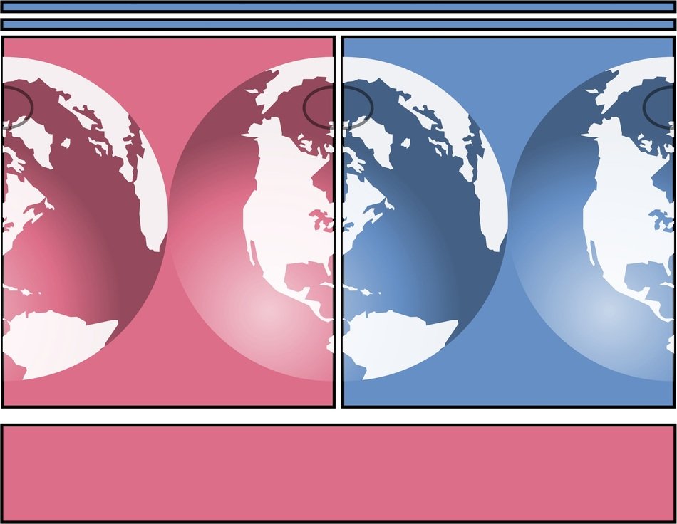pink and blue banner with the image of the planets