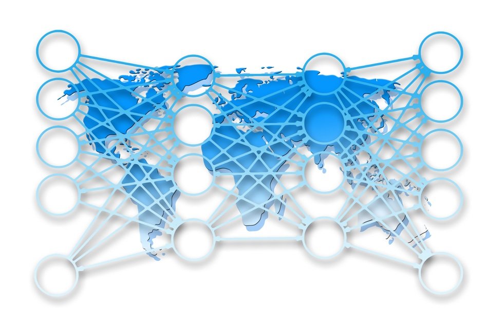 social networks on the world map