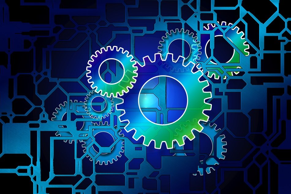 gears on a dark background