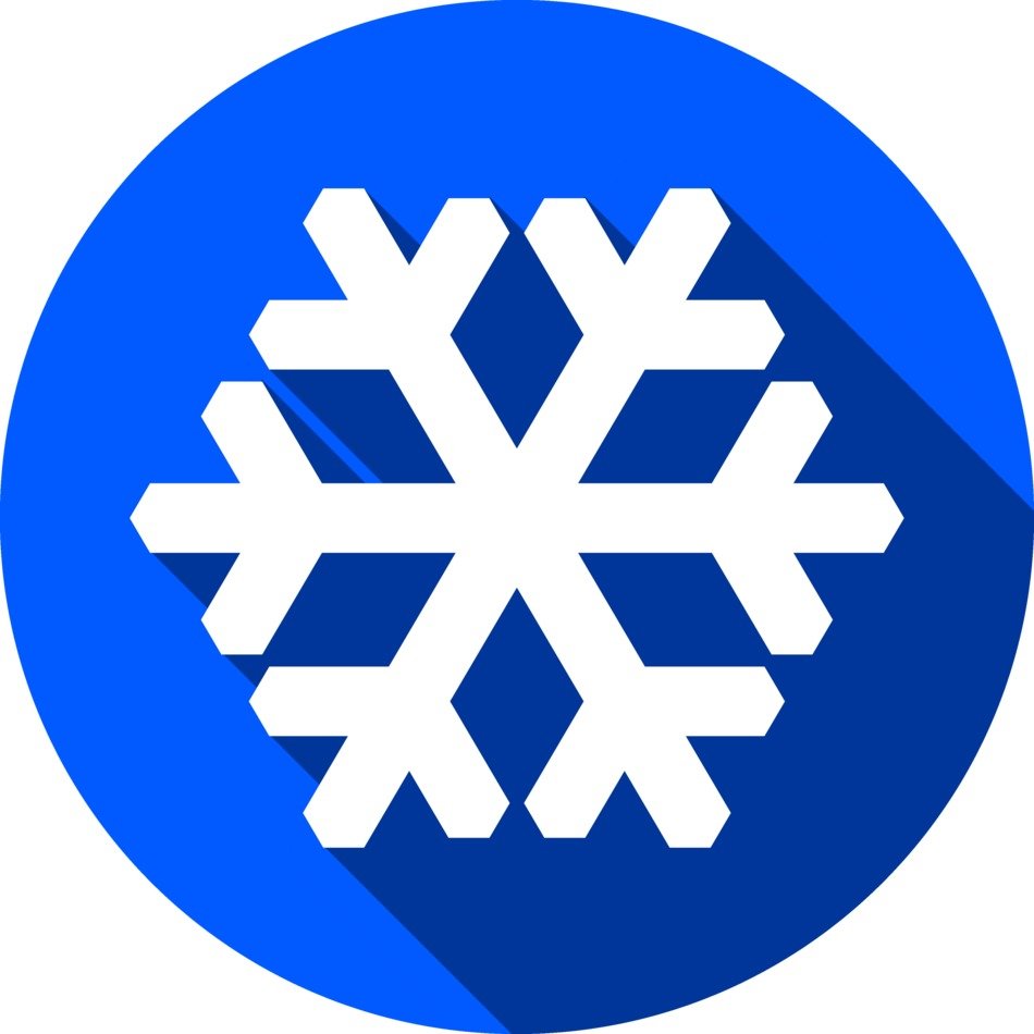 snowflake in the blue circle