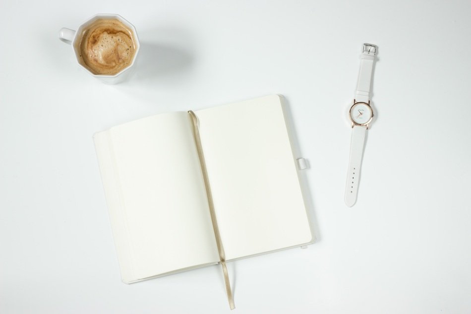 clipart of the Coffee and Notebook and Watch