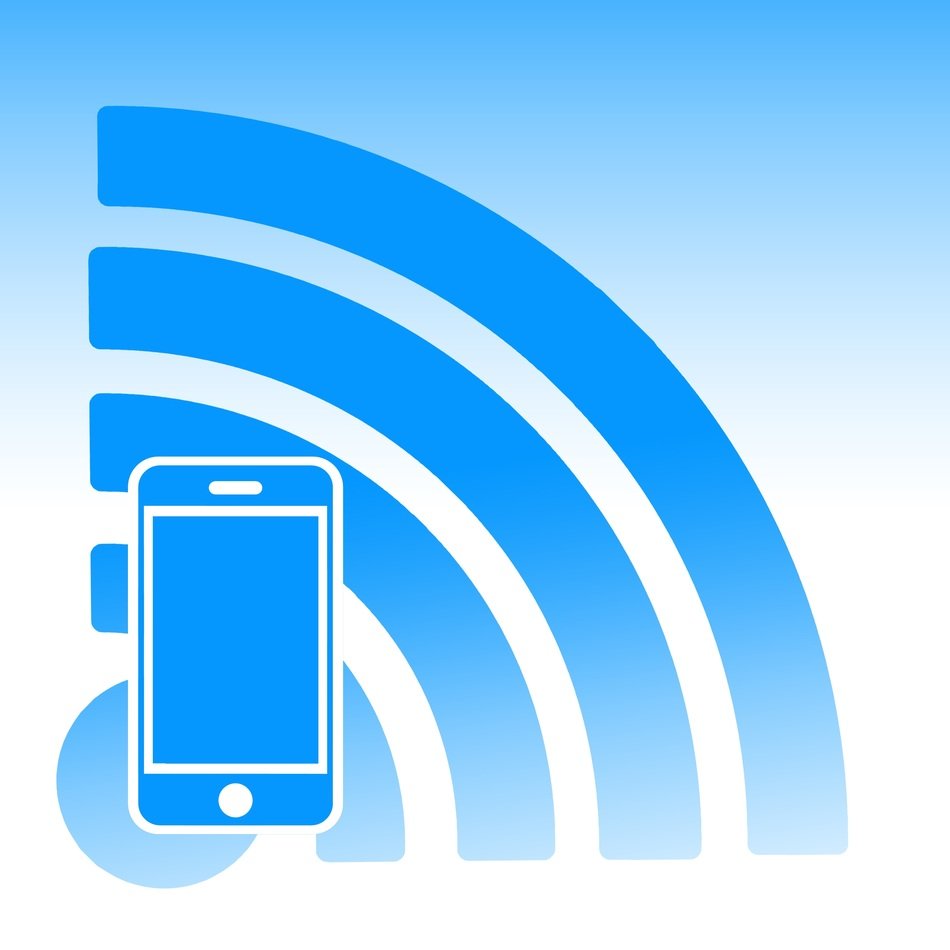 Icon of the transfering information through the phone