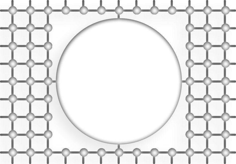 digital pattern with empty circle in the center