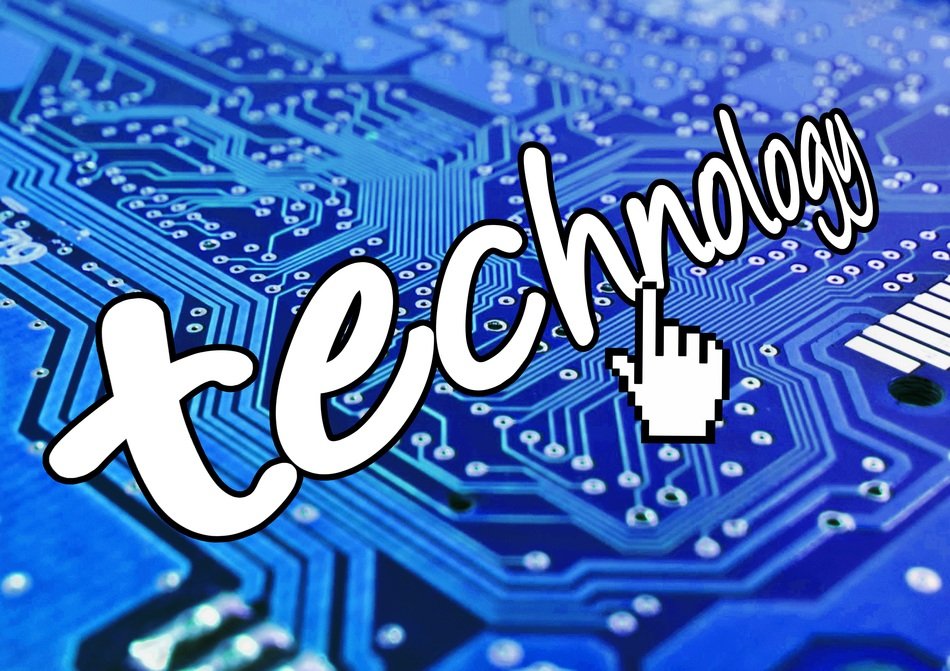 word 'technology' on the background of the board