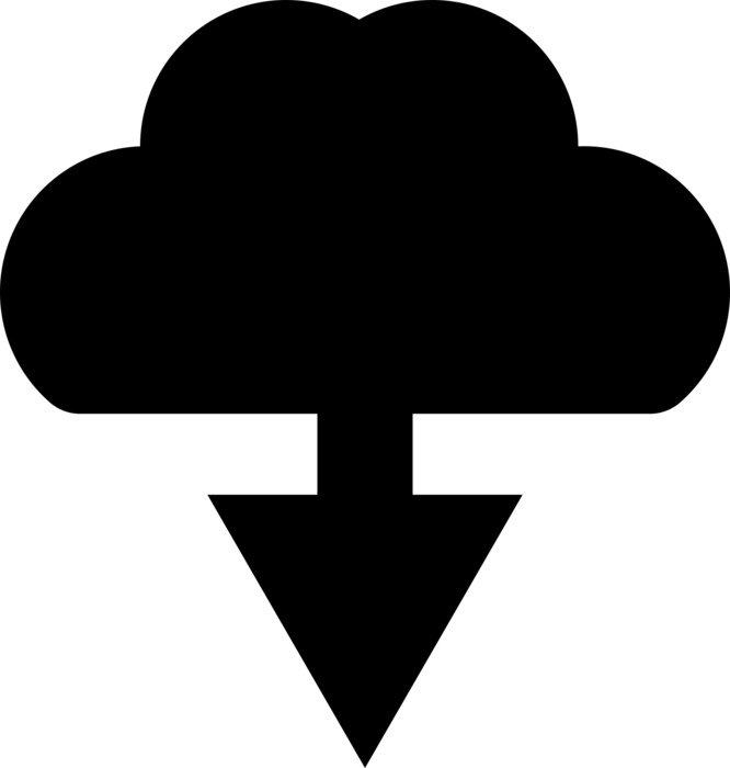 black cloud and arrow