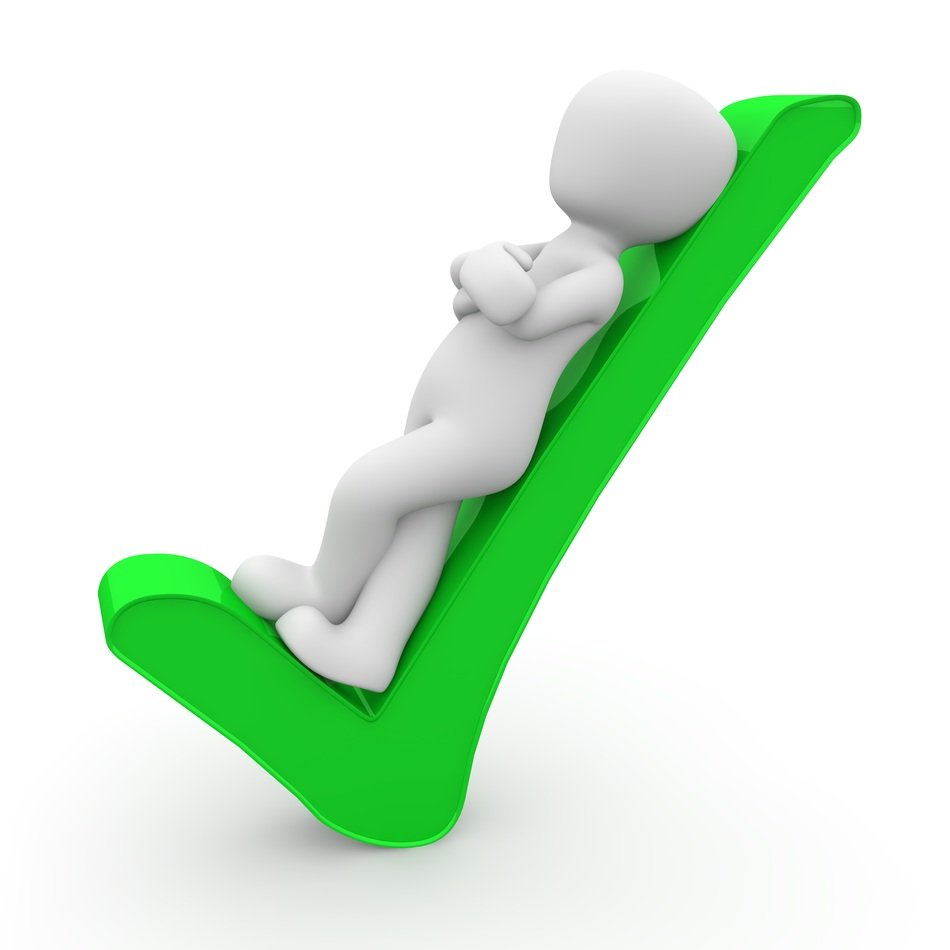 figure on the green check mark
