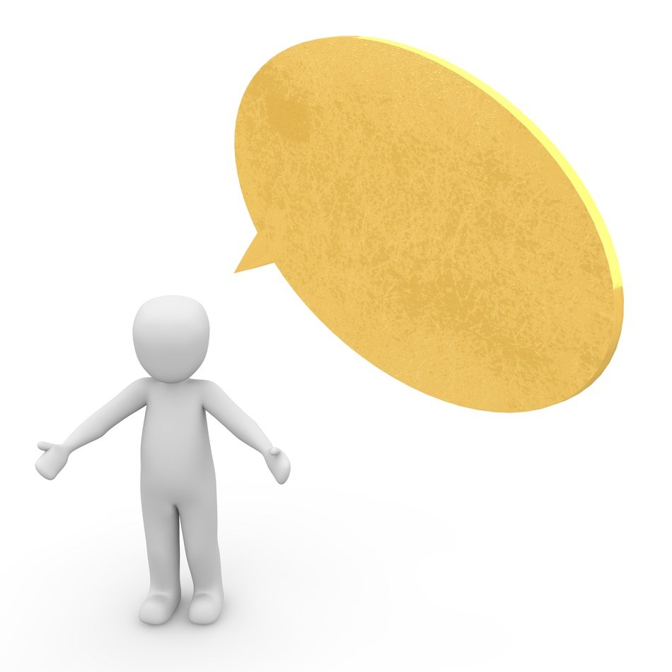 figure in communication as 3d illustration