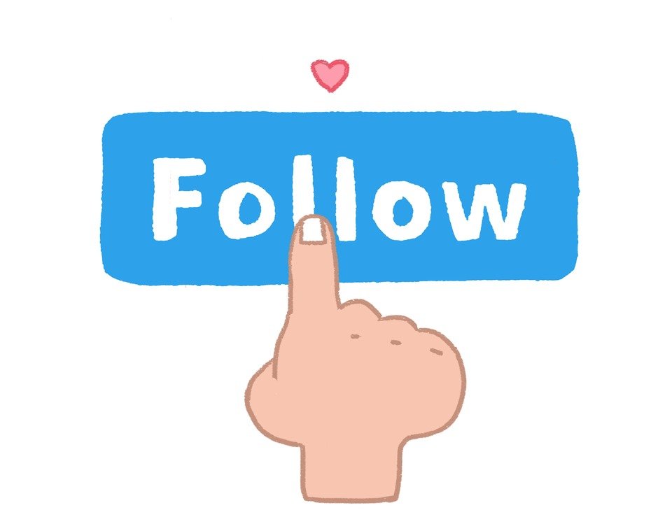 Following in the social media clipart
