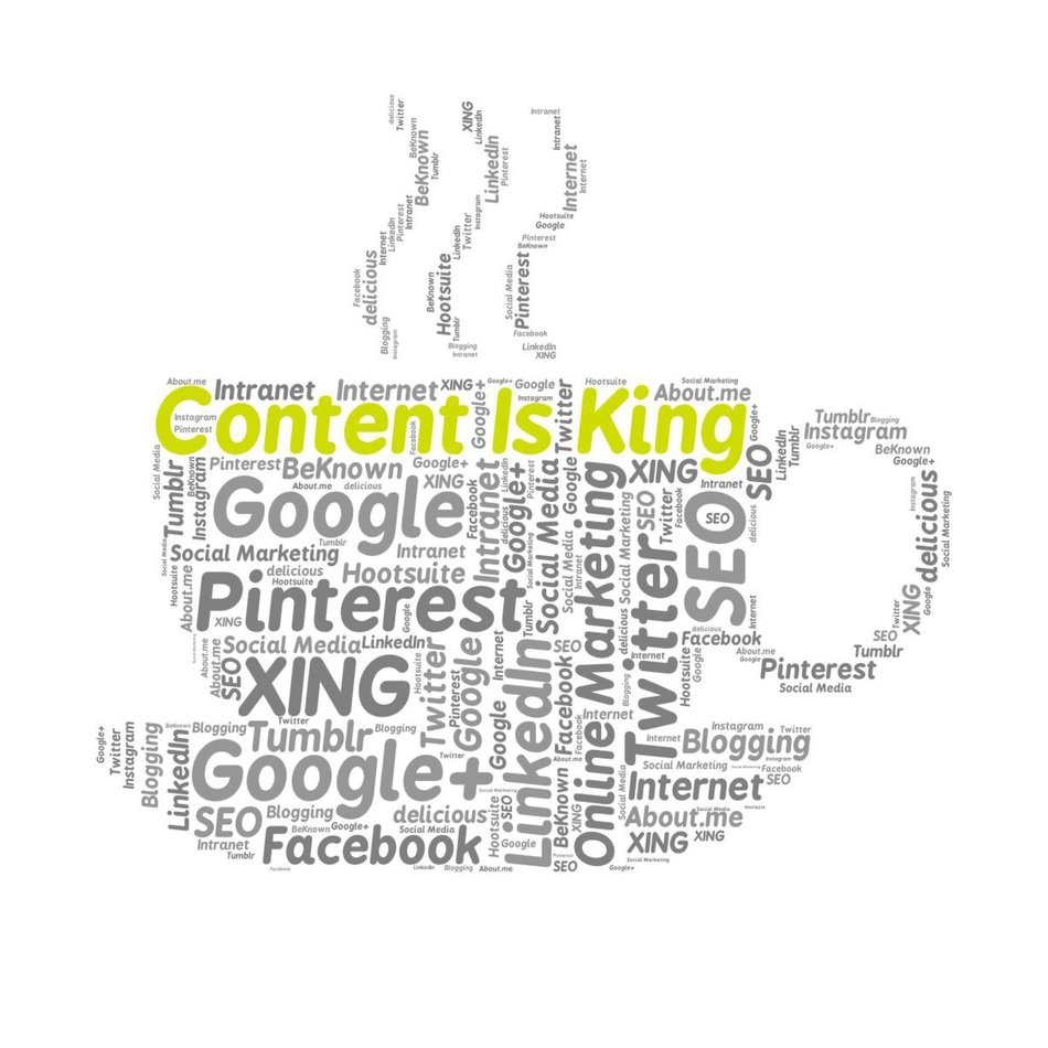 blogging with cup of coffee