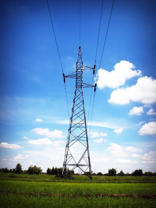 powerful electric supports among the field