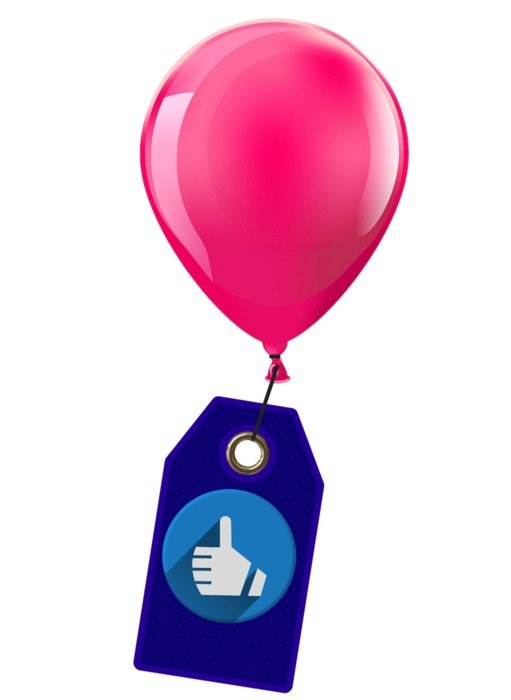 the emblem with the sign is perfectly attached to the balloon