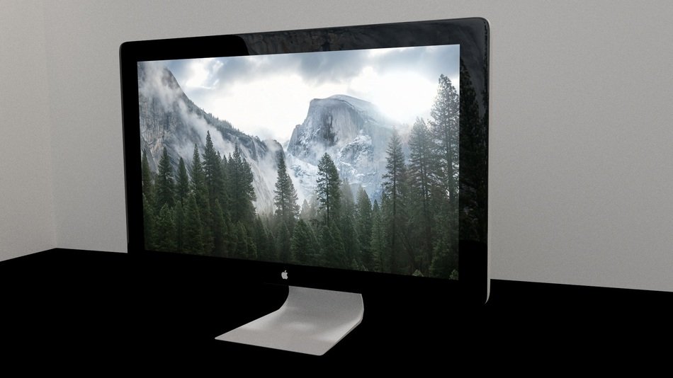 beautiful nature on the screen of a Mac computer