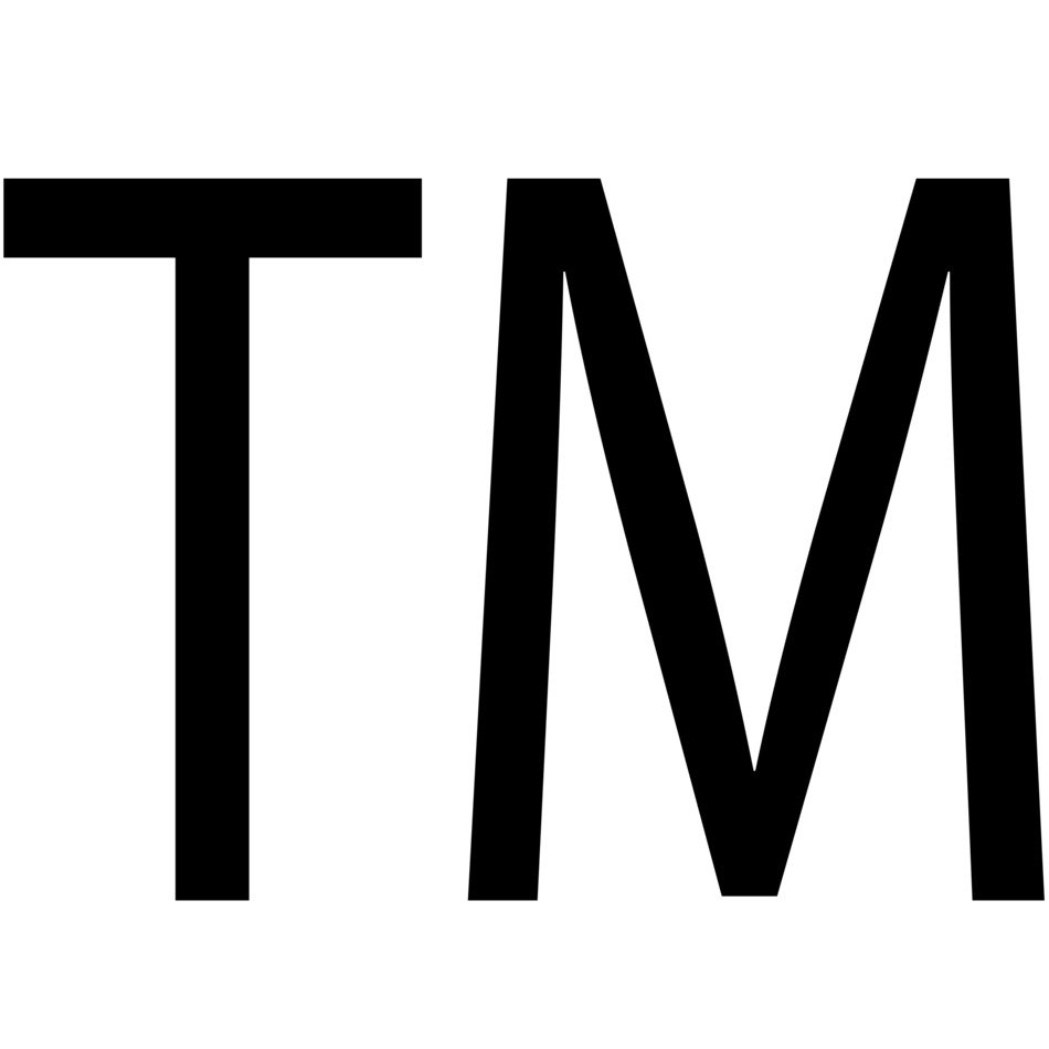 letters 'tm' on a white background