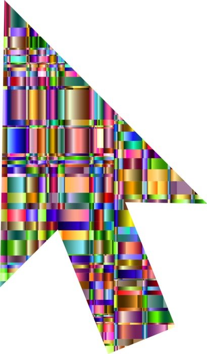 colorful arrow on white background