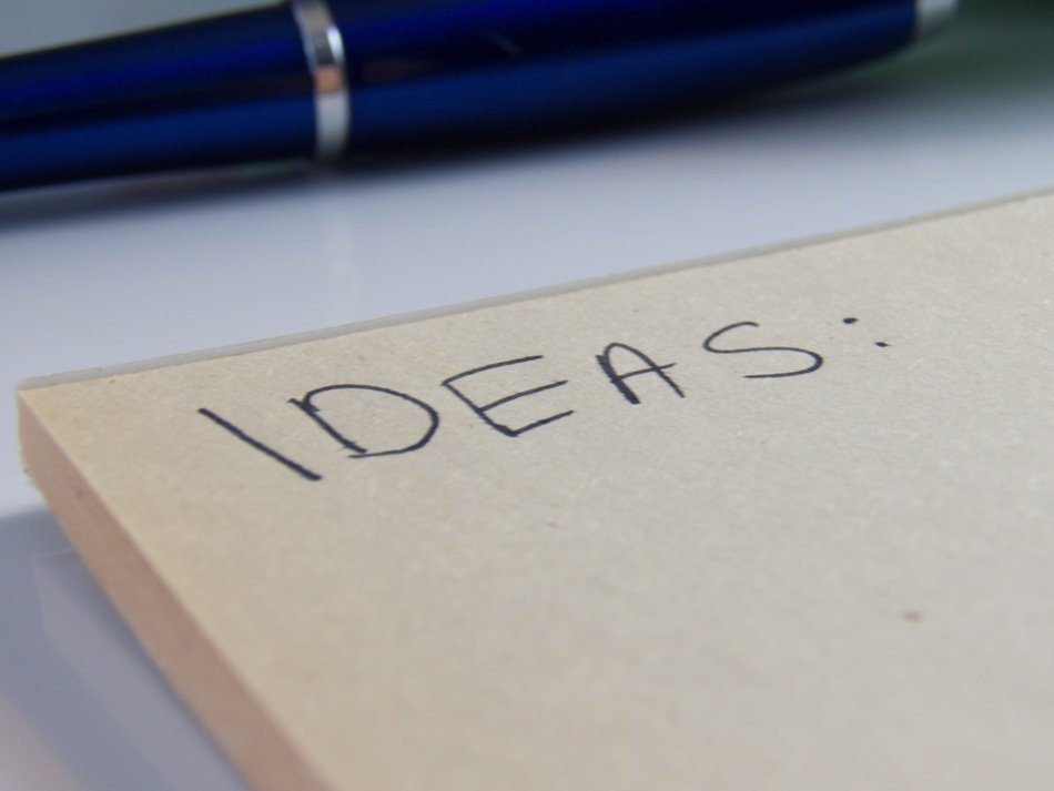 ideas: as an inscription on paper