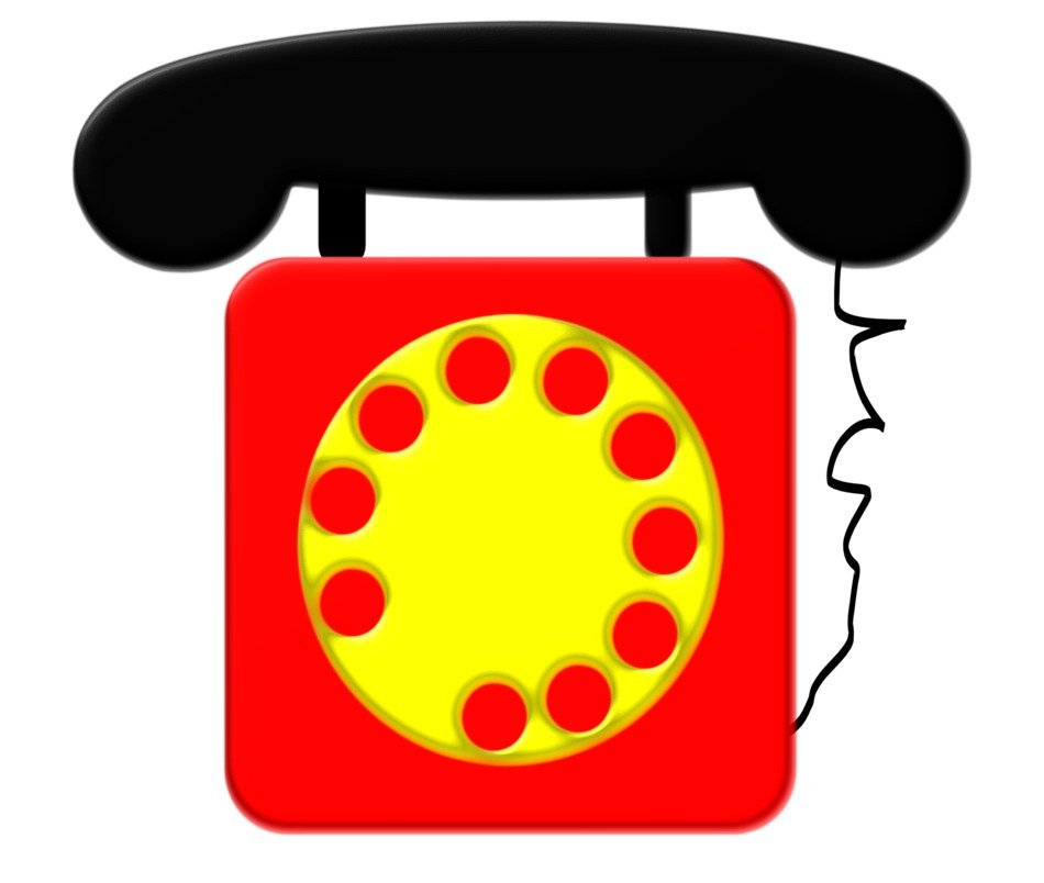 graphic image of old bright phone