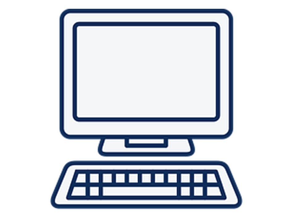 Computer Keys and monitor, drawing