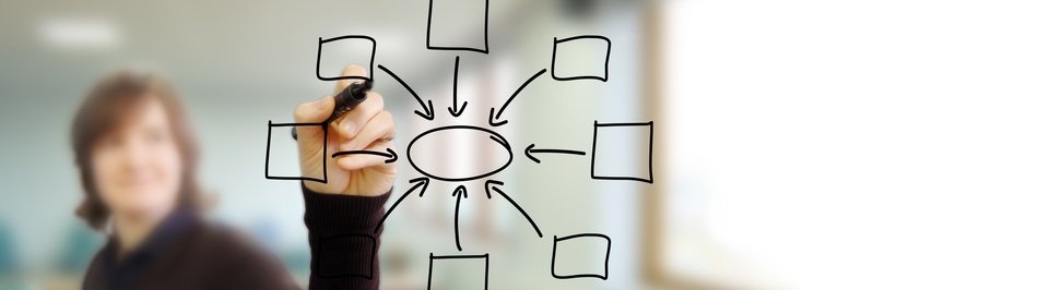 woman drawing graph on the transparent screen