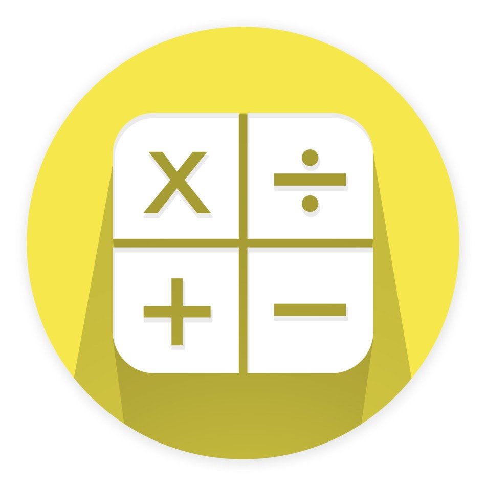 yellow icon with maths symbols