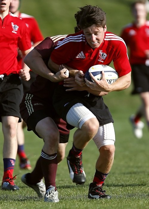 Rugby game in the high school