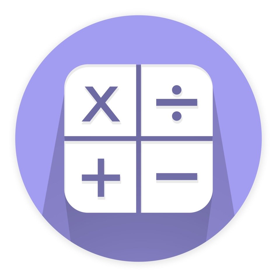 purple icon with maths symbols
