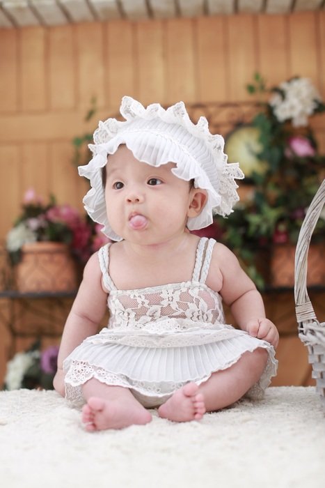 cute asian baby posing
