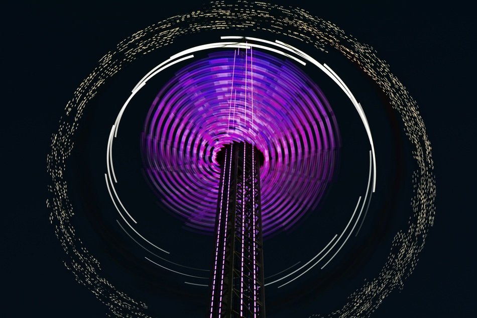 tall tower on the fairground