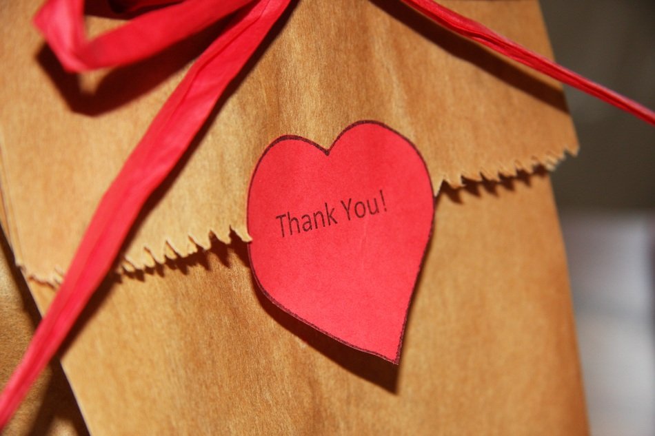 Valentine Paper Bag Thank you