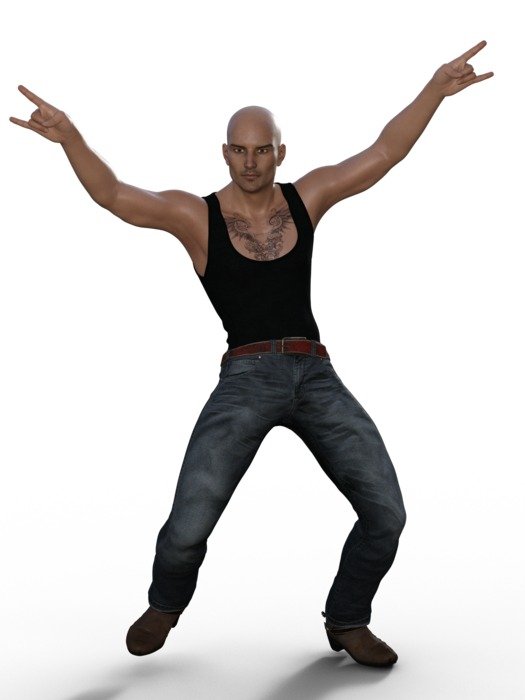 sports man on a white background
