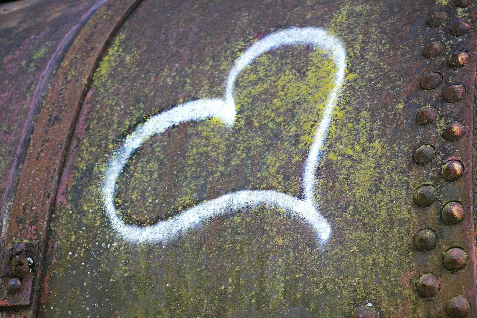 Trains heart drawing