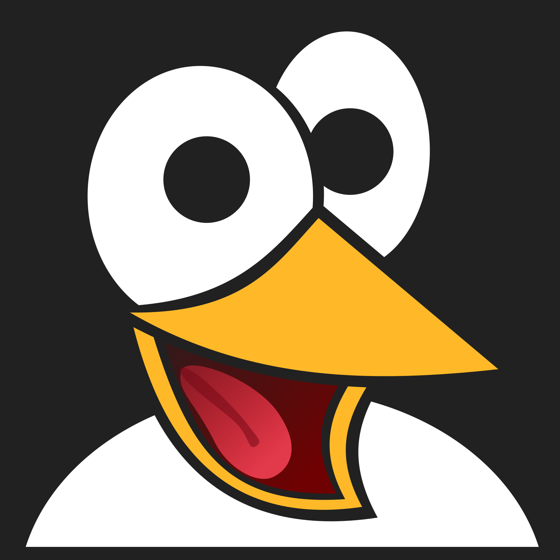 Avatar with funny penguin face as an illustration free image