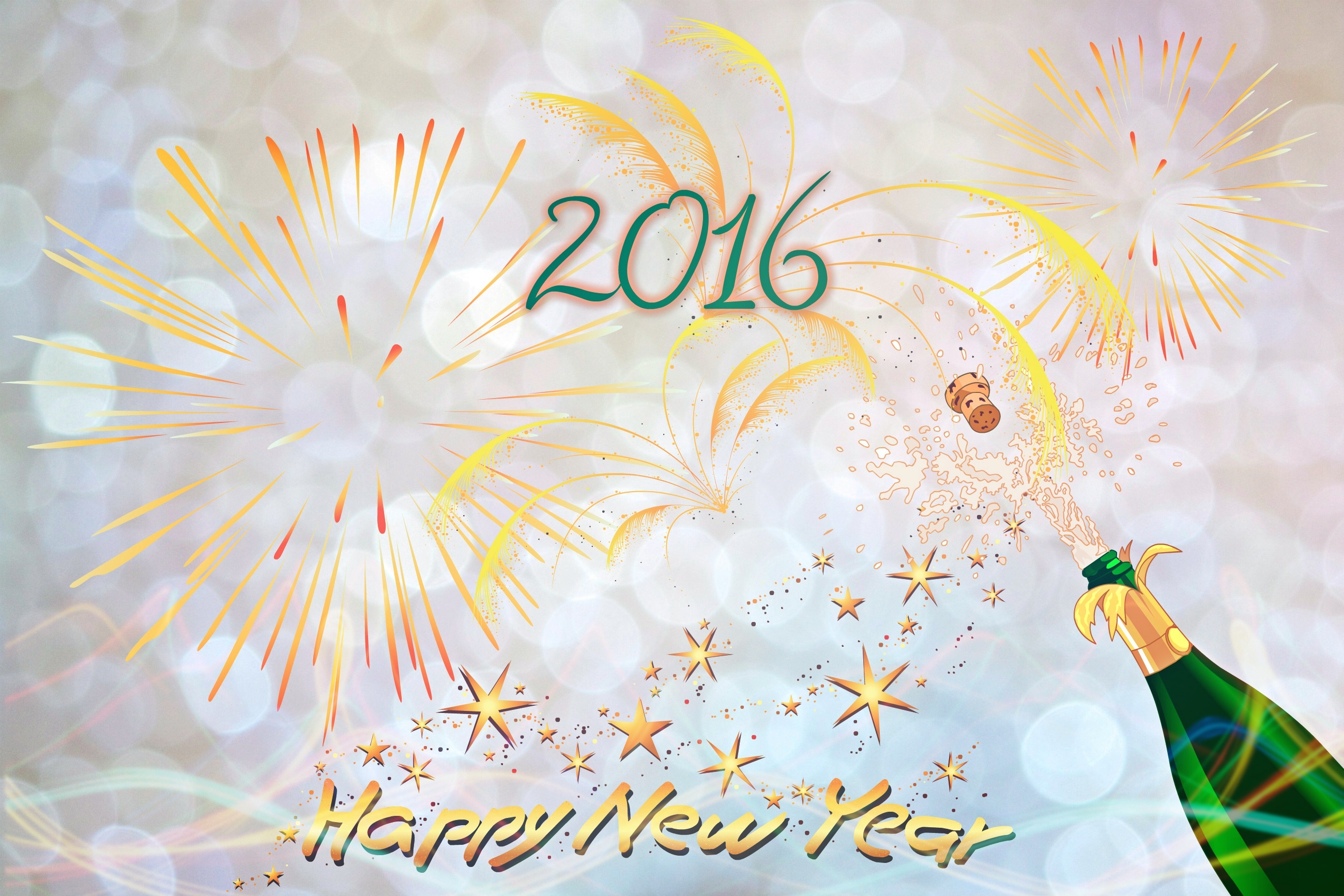 Digital Happy New Year card free image download