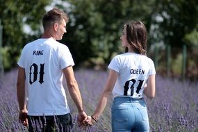 couple in the same tshirts