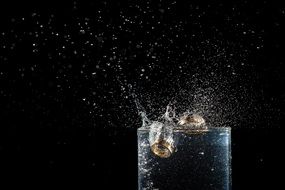 splash of water from a glass