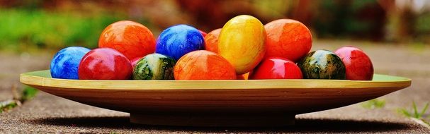 bright colorful easter eggs