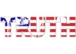 the inscription true in the color of the american flag