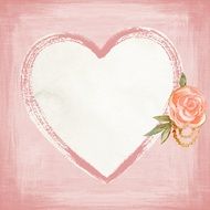 Pink frame in shape of heart