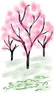 painted flowering trees