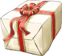 clipart of gift with a red ribbon