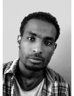 black and white portrait of a young man