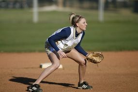 Softball Player Girl Action