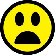 Emoticon Unhappy Face as a drawing