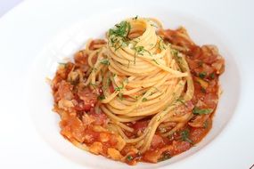 spaghetti with vegetables