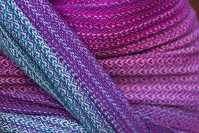 purple fabric in the heart