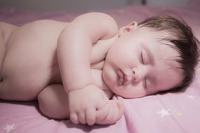 sleeping baby closeup