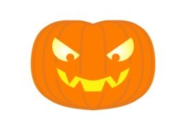 painted scary halloween pumpkin